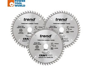 Trend CSB/PT160/3PK Laminate/HPL Circular Saw Blade 160mm x 20mm x 48T Triple...
