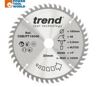 Trend CSB/PT16048 Laminate/HPL Circular Saw Blade 160mm x 20mm x 48T