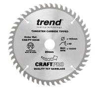Trend CSB/PT16048 Super Fine Plunge Saw Blade 160mm Dia. X 48 Teeth X 20mm Bore