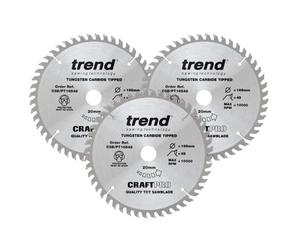 Trend CSB/PT165/3PK 160mm 48T Circular Saw Blade PT Triple Pack