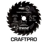 Trend Wood Cordless Circular Saw Blade, 190mm Diameter, 30mm Bore, 24 Teeth, TCT, 1.8mm Kerf, +15° Hook, CSB/TC19024T