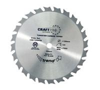 Trend Wood Cordless Circular Saw Blade, 150mm Diameter, 10mm Bore, 24 Teeth, 1.5mm Kerf, +15° Hook, TCT, Medium Finish, CSB/15024TB