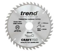 Trend CSB19040 - 40T 'CraftPro' Saw Blade 190mm