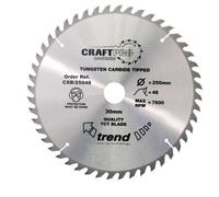 Trend CRAFTPRO Wood Cutting Saw Blade 250mm 48T 30mm