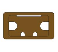 Trend Desk Work Top Cable Tidy Inserts Brown 105mm