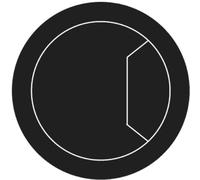 Trend Cable Tidy Inserts, Pack of 3, Black, 80mm Diameter, ABS Plastic with Spring-Loaded Swivel Cover-Plate, CTI/80/PK3