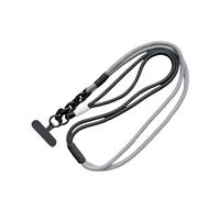 Trend Diagonal Long Rope Mobile Phone Universal Lanyard Shoulder Strap Lanyard Neck Multi-Functional Anti-Loss Rope(Black)