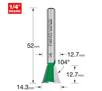 Trend Dovetail 12.7Mm Diameter X 104 Degrees Spurs Pk 1 C159X1/4TC