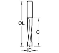 Trend CRAFTPRO Router Dowel Drill 3mm 14mm 1/4"