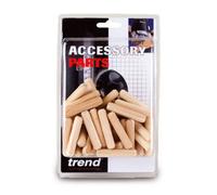 Trend Dwl/5/50 50mm X50 Dowels Multi-Grooved Kiln Dried Hardwood Dowel Pins