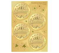 Trend Enterprises Award for Excellence (Gold) Stamps Stickers (T-74003), 8 Sheets