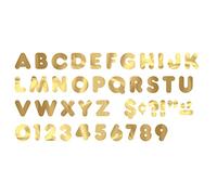 Trend Enterprises "Casual Uppercase 4"" Ready Letter, Metallic Gold 72 per Pack" (T-479)