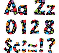 TREND ENTERPRISES, INC. Neon Dots 4"" Playful Combo Ready Letters", Assorted (T-79754)