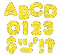 TREND enterprises, Inc. Yellow Sparkle 4" Casual UC Ready Letters