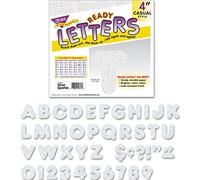 Trend Enterprises Letter & Number, Paper, Silver, 4 Inches