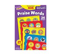 Trend Enterprises: Praise Words, Scented Scratch 'N Sniff Stinky Stickers, Fun for Rewards, Incentives, Crafts and as Collectibles, 24 Different Designs, 29 Sheets Included, for Ages 3 and Up