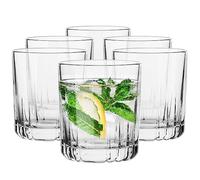 TREND FOR HOME 6 Cocktail Glasses 280 ml Drinking Glass Tumblers Water Glasses Transparent Glassware Set Cups Tumbler Ice Coffee Juice Whisky Glasses | H: 9.5 cm | Ø 8.5 cm | Dishwasher Safe | Gina