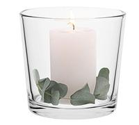 TREND FOR HOME Candle Holder 16 cm Candle Container Glass Vase for Flowers Large Glass Vase Flower Vase Transparent Vase Deco Vase for Flowers Decorations for Living Room | 2395 ml | ⌀ 17.2 cm | Tansy