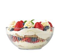 TREND FOR HOME Fruit Bowl ⌀ 21.7 cm Serving Dishes for Snack Dessert Salad Bowl 2280 ml Punch Bowl Transparent Ribbed Glass Vase Glass Bowl Serving Bowl Table Centrepiece Decorative Bowl, Lawe