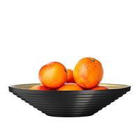 TREND FOR HOME Fruit Bowl ⌀ 27 cm Serving Dishes for Snack Dessert Salad Bowl 1265 ml Serving Tray Coloured Glass Vase Glass Bowl Serving Bowl Table Centrepiece Decorative Bowl, Alexis, Black/Gold