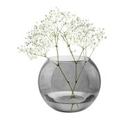 TREND FOR HOME Grey Vase for Flowers Fish Bowl Vase Ø 19 cm H: 15.5 cm Pot Pourri Bowl Round Vase Terrarium for Plants Glass Bowl Vase Hydroponic Vase Coloured Glass Candle Holder | Olivia