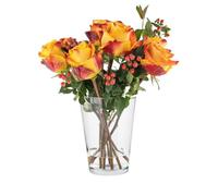 TREND FOR HOME Wide Vase for Flowers 19.5 cm Big Vase Wide Vase Large Glass Vases for Flowers Glass Vase for Candles Wide Neck Vase Tulip Vase Round Glass Vase for Daffodils | ⌀ 14.2 cm | Alyssa