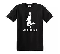 Trend Gear Air Diego T-Shirt Men's Argentina Football World Cup 1986 Maradona Soccer Top - Black - 3XL