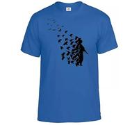 Trend Gear Banksy Soldier Peace Pigeons T-Shirt Urban Art Fashion Swag Funny T Shirt Top(Royal Blue,M)