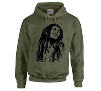 Trend Gear Bob Marley Inspired reggae Hoodie Smoke Weed Jamaican Rasta Lion Hoody Christmas(Printed,3XL)