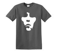 Trend Gear Brown Face T-Shirt Music Rock Band Guitar Mens Top Tee (4XL, Charcoal - White Print)