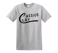 Trend Gear Cassius Clay Tribute T-Shirt Mohamed Ali Boxing Sonny Liston Top Tee - Grey - XXL