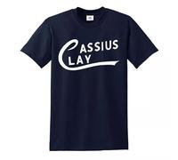 Trend Gear Cassius Clay Tribute T-Shirt Mohamed Ali Boxing Sonny Liston Top Tee - Navy - 4XL