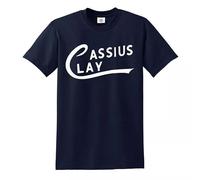 Trend Gear Cassius Clay Tribute T-Shirt Mohamed Ali Boxing Sonny Liston Top Tee - Navy - XL