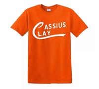 Trend Gear Cassius Clay Tribute T-Shirt Mohamed Ali Boxing Sonny Liston Top Tee - Orange - 3XL