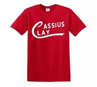 Trend Gear Cassius Clay Tribute T-Shirt Mohamed Ali Boxing Sonny Liston Top Tee - RED - M