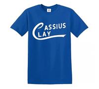 Trend Gear Cassius Clay Tribute T-Shirt Mohamed Ali Boxing Sonny Liston Top Tee - Royal Blue - XL