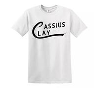 Trend Gear Cassius Clay Tribute T-Shirt Mohamed Ali Boxing Sonny Liston Top Tee - White - M