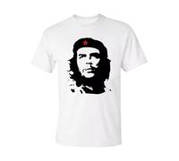 Trend Gear Che-Guevara T-Shirt Silhouette Iconic Retro Political Revolutio- Cuba S-4XL Top(White,S)