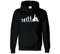 Trend Gear Evolution Of Vespa Scooter Hoody Sweatshirt Vintage Mens Funny Motor Bike Hoodie(Black,M)