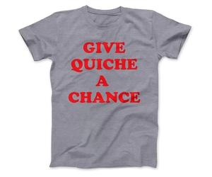 Trend Gear GIVE Quiche A Chance SORT Gry T-Shirt Dwarf/Red/Rimmer/Funny/Gift