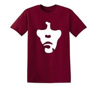Trend Gear Ian Brown Face T-Shirt The Stone Roses Music Band Guitar Mens Top Tee(Maroon,M)