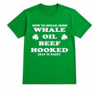 Trend Gear Irish Whale Oil Beef Hooked T-Shirt Men's Funny Ireland Top Tee(Irish Green,XL)
