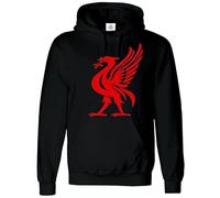 Trend Gear Liver Bird Sports Liverpudlian Hoody Short Sleeve T-Shirt Logo Present Men Long Sleeve Sweatshirts Hoody (BLACK - Small)
