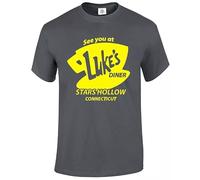 Trend Gear Luke's Diner T-Shirt Funny Retro Men's Vintage Gift Novelty Idea Top Tee(Charcoal,XXL)