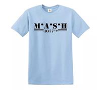 Trend Gear M*A*S*H 4077TH T Shirt MASH TV Series US Army Military T-Shirt(Sky Blue,L)
