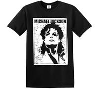 Trend Gear Michael Jackson Signature T-Shirt King of Pop Legend Icon Music T-Shirt (Black,S)