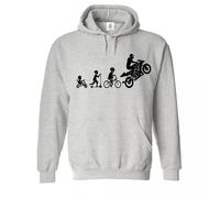 Trend Gear Motorbike Evolution Hood Sweatshirt Mens Funny Super bike Motorcycle Biker Hoody(Sport Grey,L)