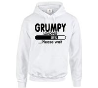 Trend Gear New Grumpy Loading Hoody Funny Novelty Hooded Party Joke Dad Gift Hood Hoodies (WHITE - Large)