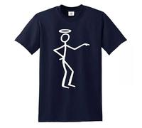 Trend Gear New Saint Simon Templar 1970s Stickman T-Shirt Spy Thriller TV Black Top Tee - Navy Blue Stickman - 3XL