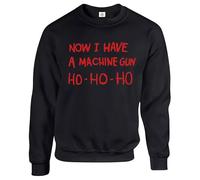 Trend Gear Now I Have A Machine Ho Ho Ho Sweatshirt Jumper Men's Inspired By Die Hard(Black,L)